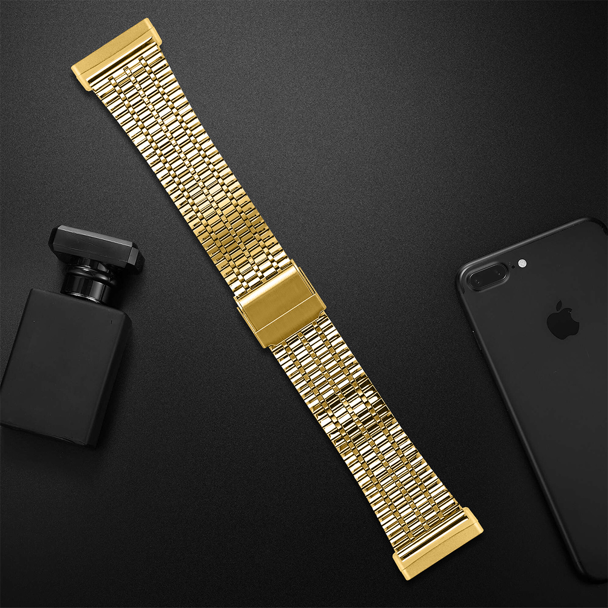 Fitbit Versa 3 / Sense Miami Schakel Bandje - Goud