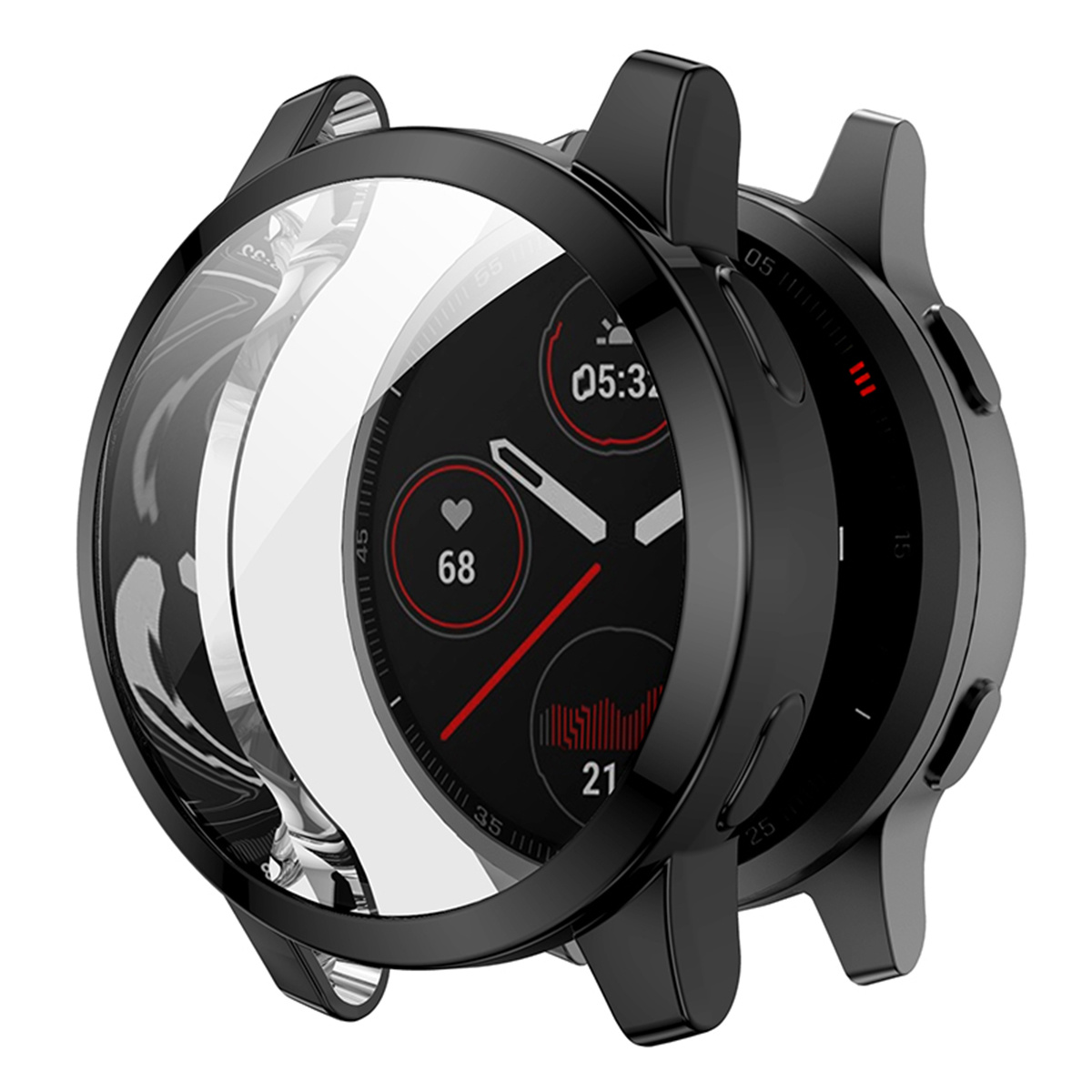 Garmin Venu 2S/Vivoactive 4S Full Cover Bumper - Zwart
