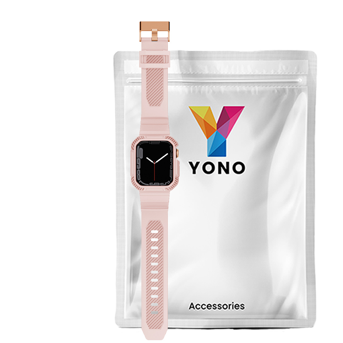 YONO Apple Watch Armor Rugged Bandje - Lichtroze