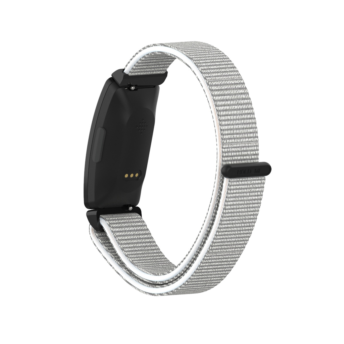Fitbit Inspire 2/ Inspire HR Nylon Velcro Bandje - Lichtgrijs