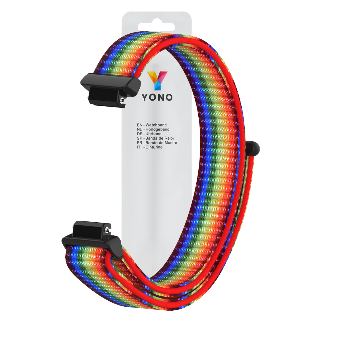Fitbit Inspire 2/ Inspire HR Nylon Velcro Bandje -Regenboog