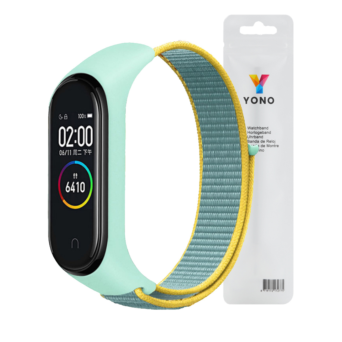 Xiaomi Mi Band 5 / 6 Nylon Velcro Bandje - Bright
