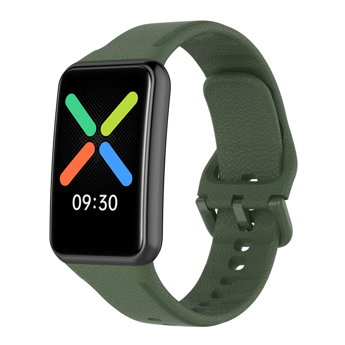 Oppo Watch Free Siliconen Bandje - Donkergroen