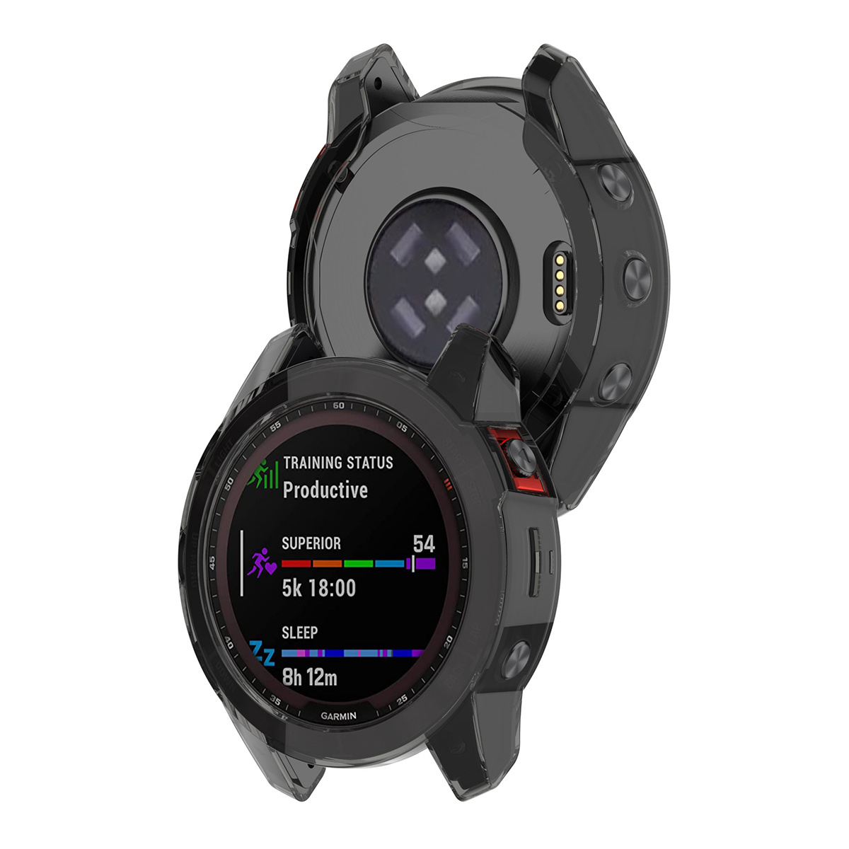 Garmin Fenix 7 Full Cover Bumper - Transparant Zwart