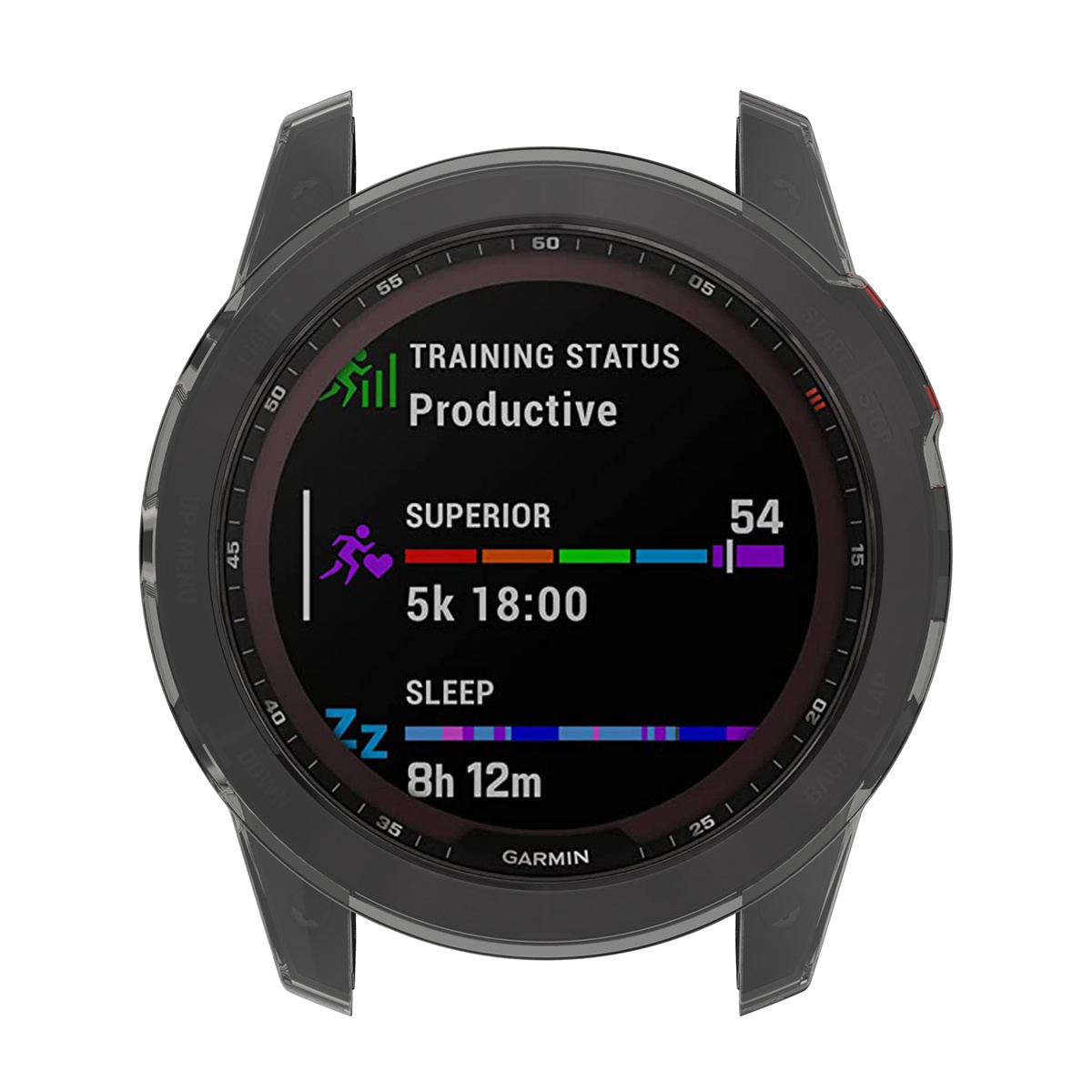 Garmin Fenix 7 Full Cover Bumper - Transparant Zwart