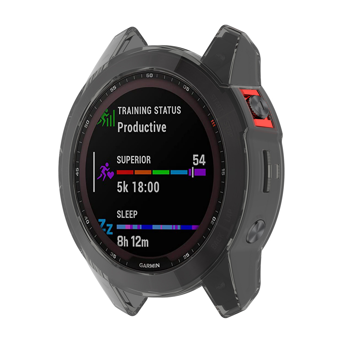 Garmin Fenix 7 Full Cover Bumper - Transparant Zwart