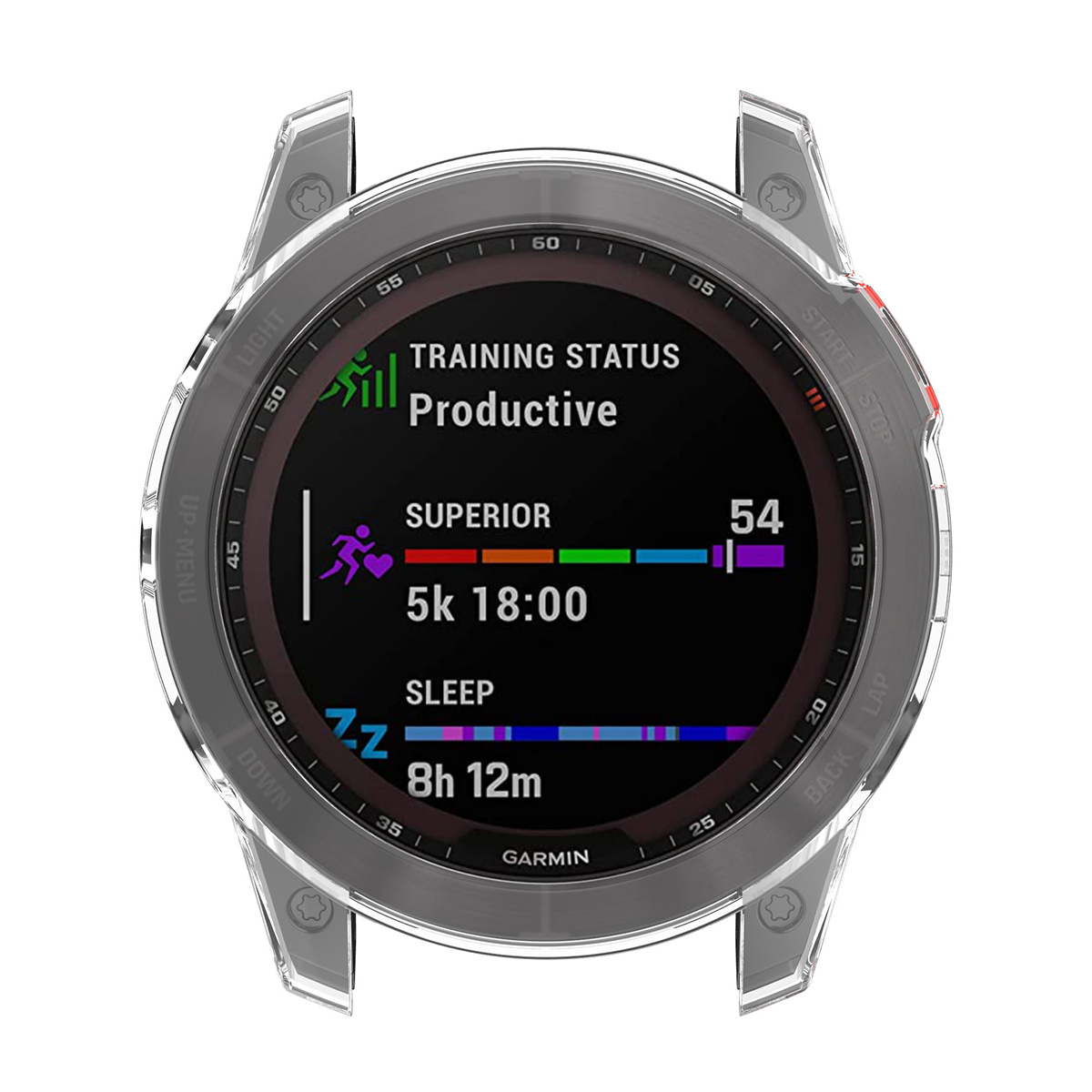 Garmin Fenix 7X Full Cover Bumper - Transparant