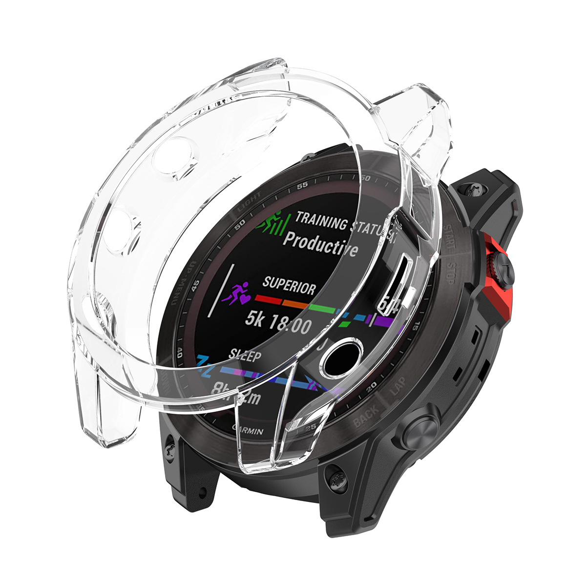 Garmin Fenix 7X Full Cover Bumper - Transparant