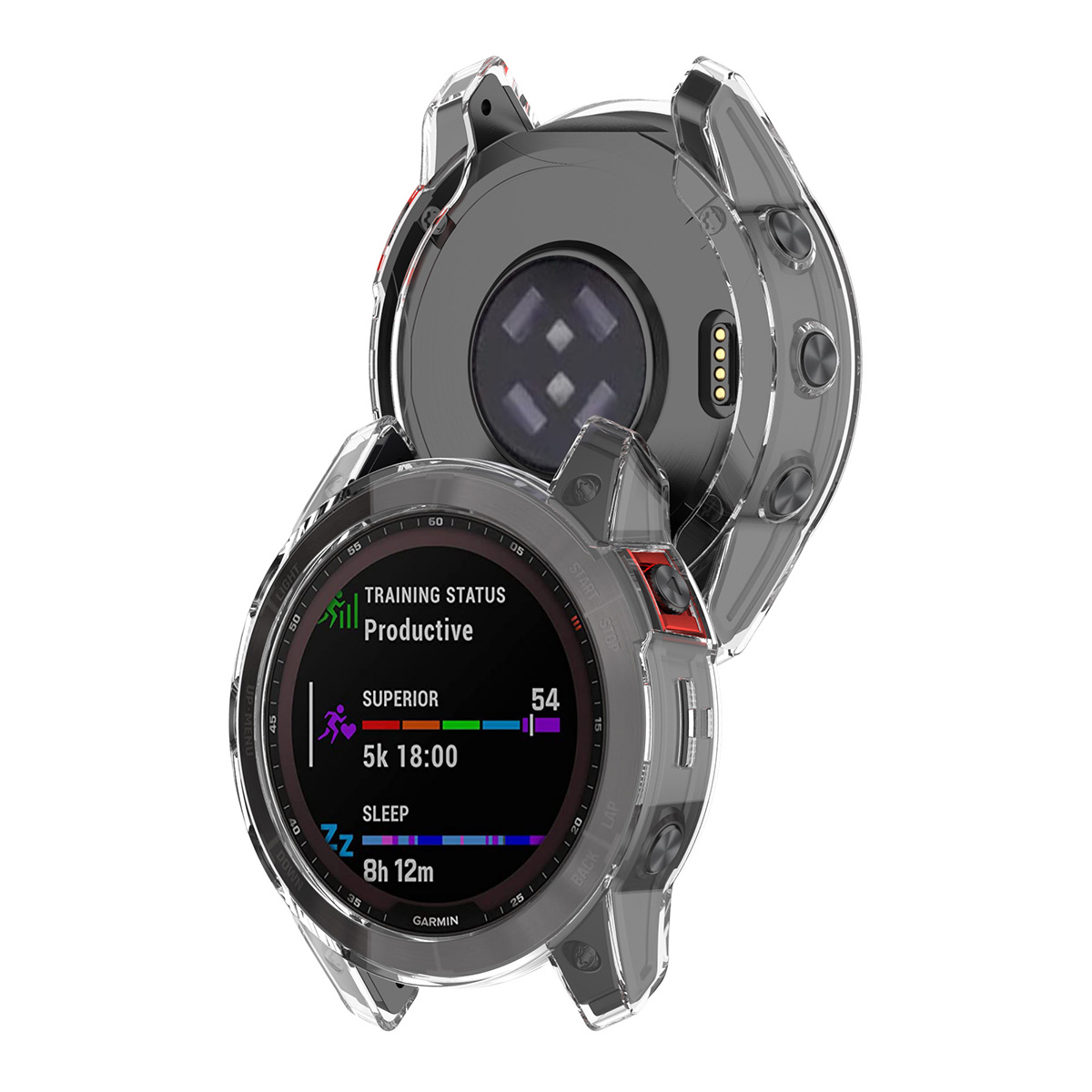 Garmin Fenix 7X Full Cover Bumper - Transparant