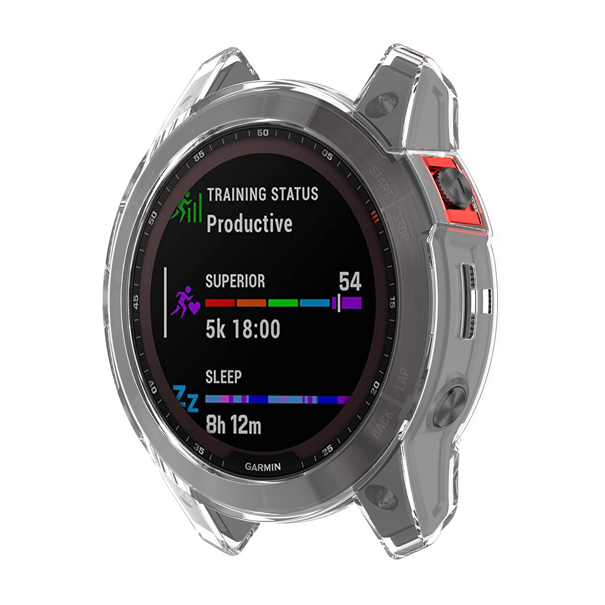 Garmin Fenix 7X Full Cover Bumper - Transparant