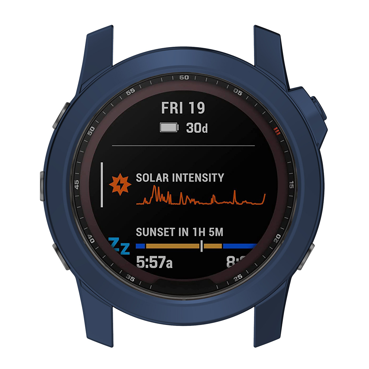Garmin Fenix 7X Full Cover Bumper - Donkerblauw
