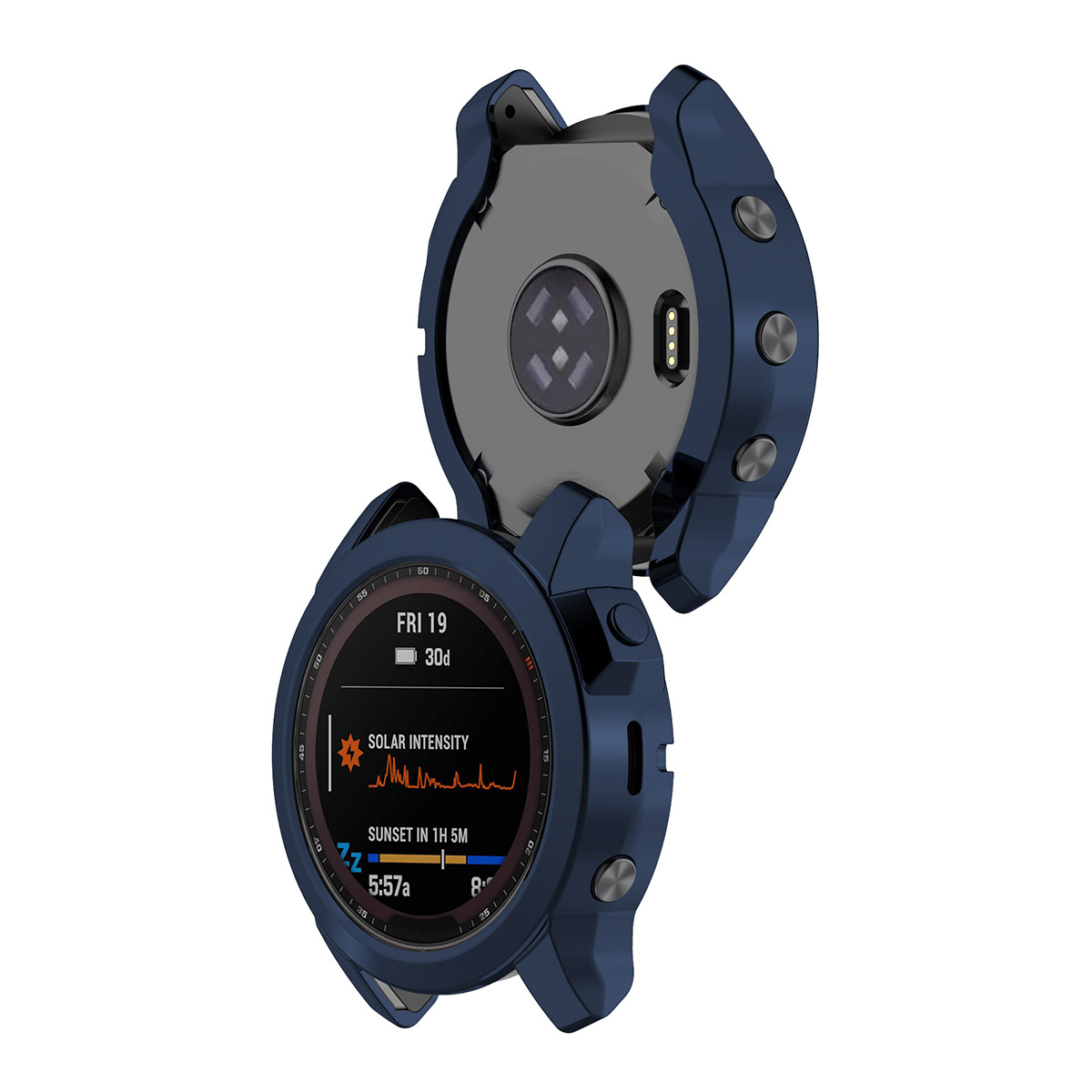 Garmin Fenix 7X Full Cover Bumper - Donkerblauw