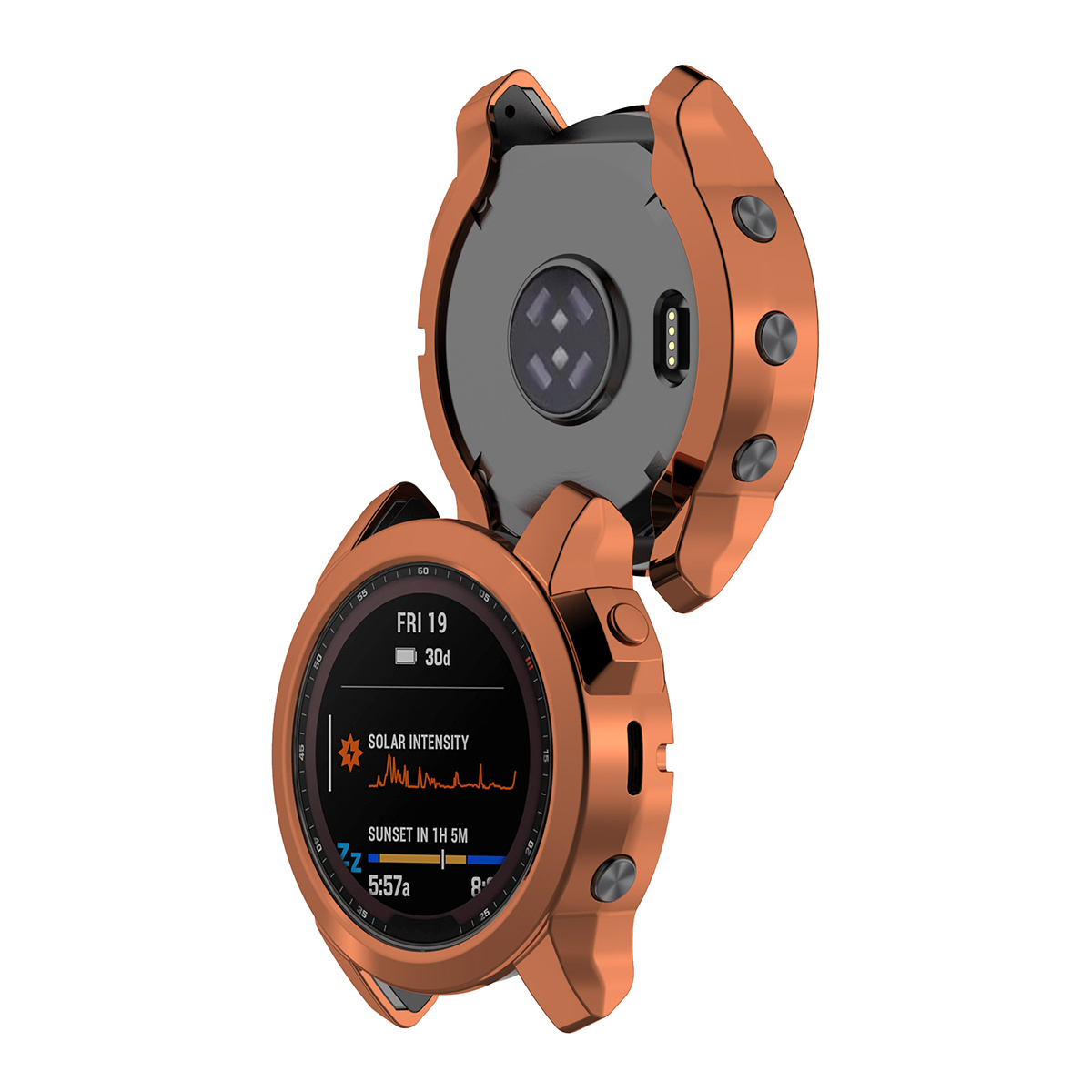 Garmin Fenix 7X Full Cover Bumper - Rose Gold