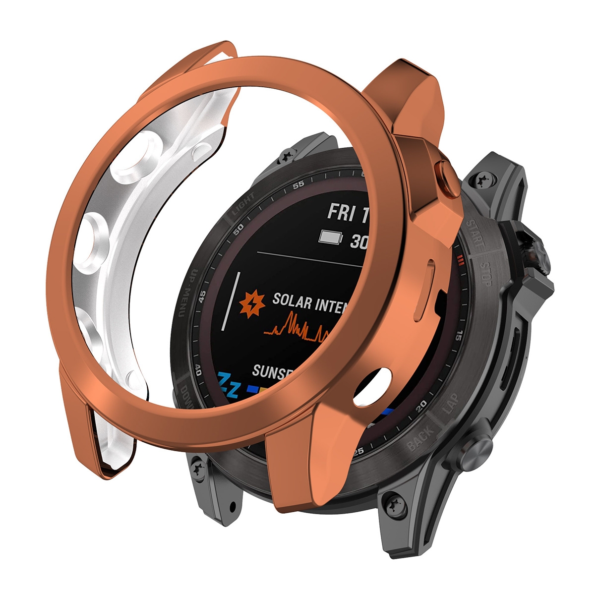 Garmin Fenix 7X Full Cover Bumper - Rose Gold