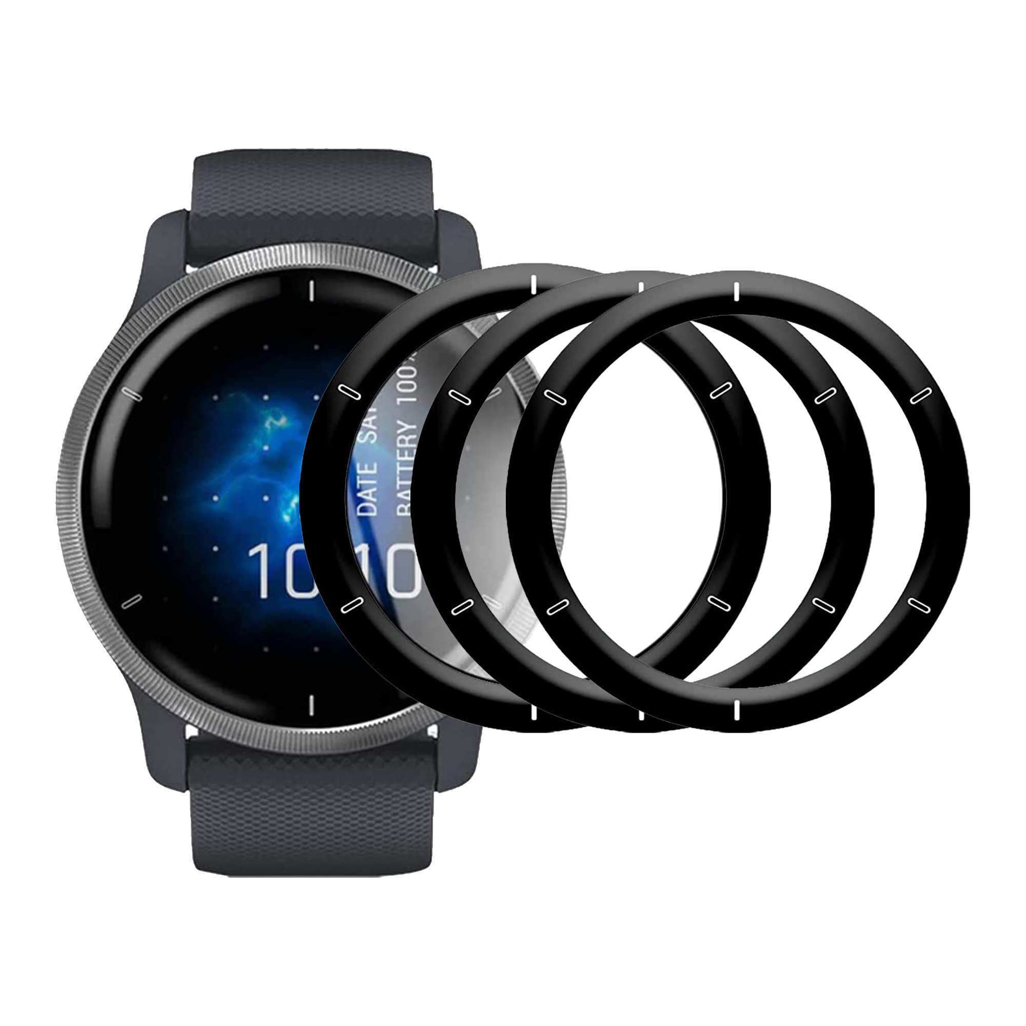 Screen Protector Set geschikt voor Garmin Venu 2 Plus - 3 Stuks
