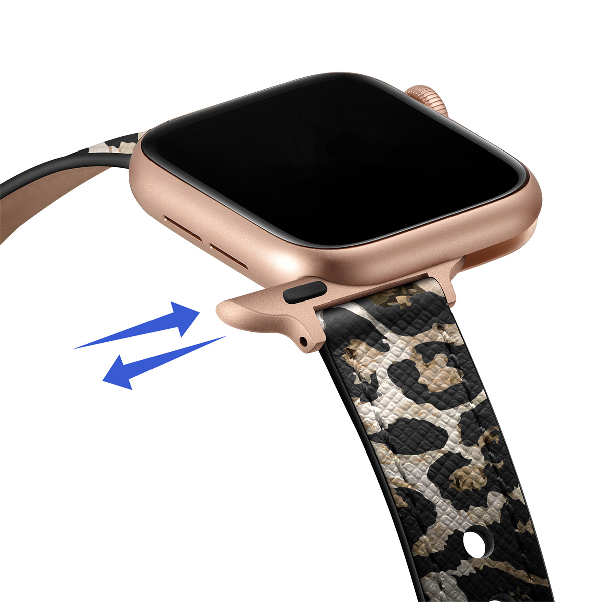 Apple Watch Leer Stretto Bandje - Leopard