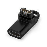 Type C Adapter geschikt voor Garmin Smartwatch Oplader - USB Connector - Zwart