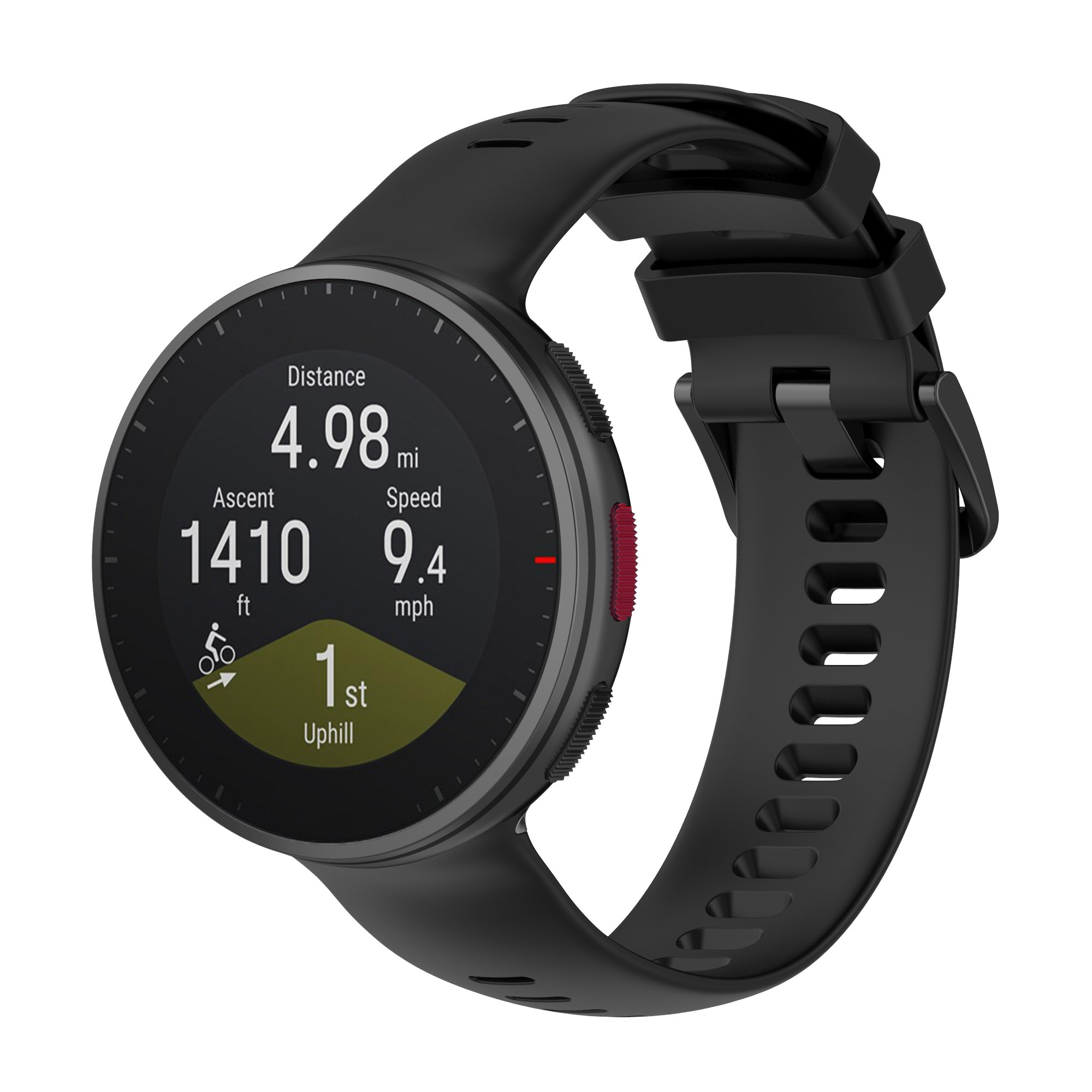 Siliconen Sport Bandje geschikt voor Polar Vantage V2 - Zwart
