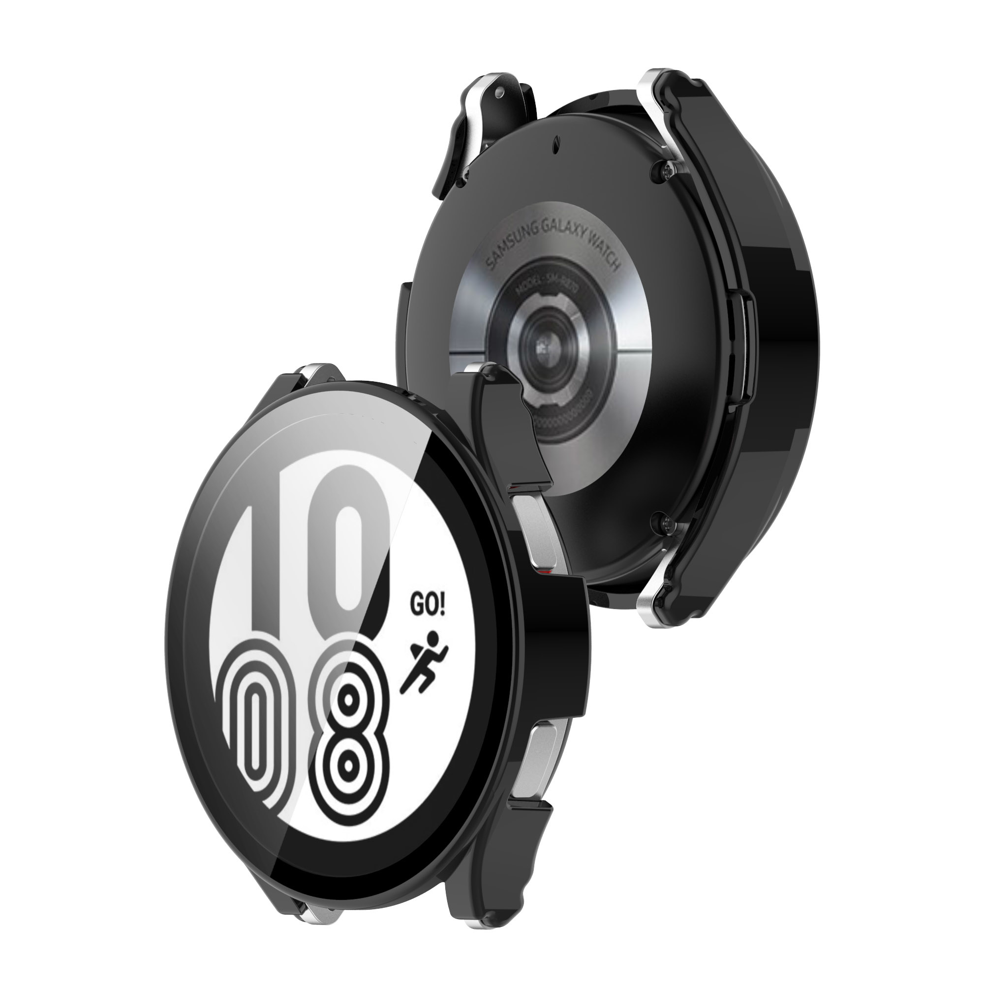 Samsung Galaxy Watch (4) 40mm - Full Cover Bumper - Zwart