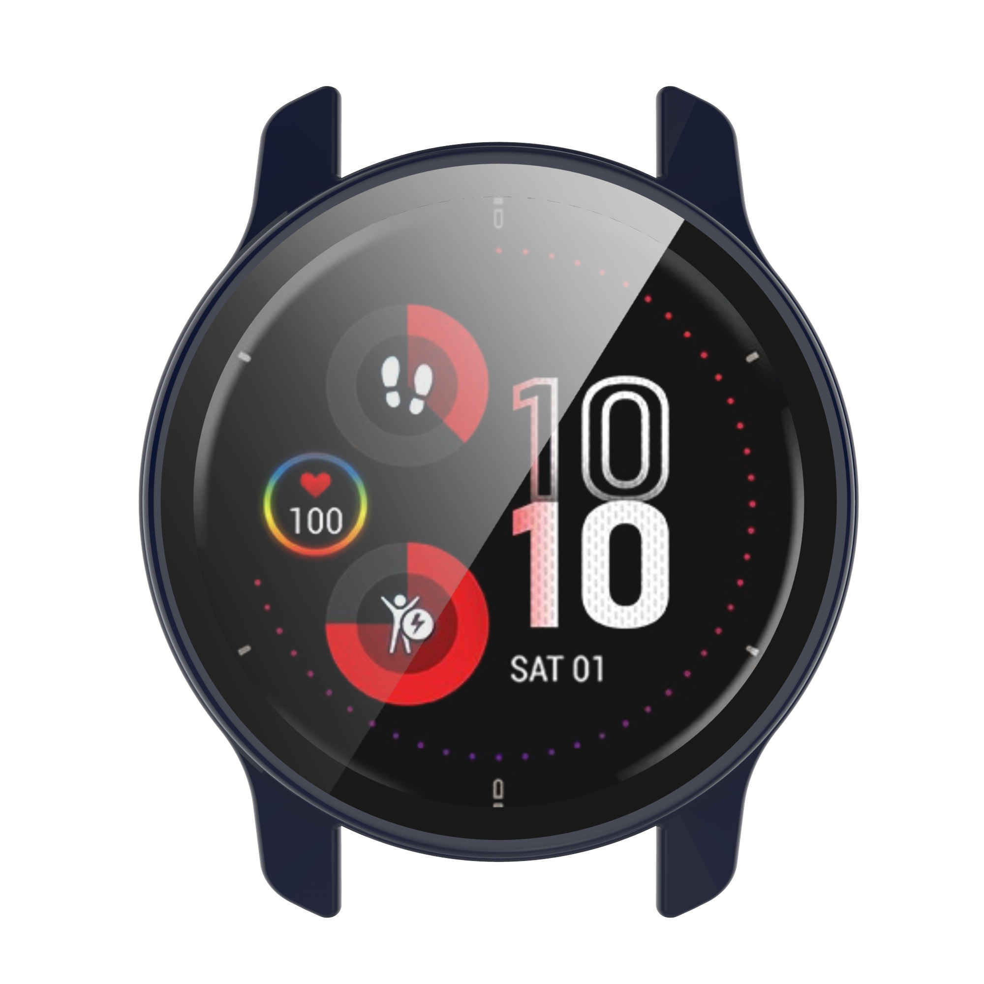 Garmin Venu 2 Plus - Screen Protector Hoesje - Donkerblauw