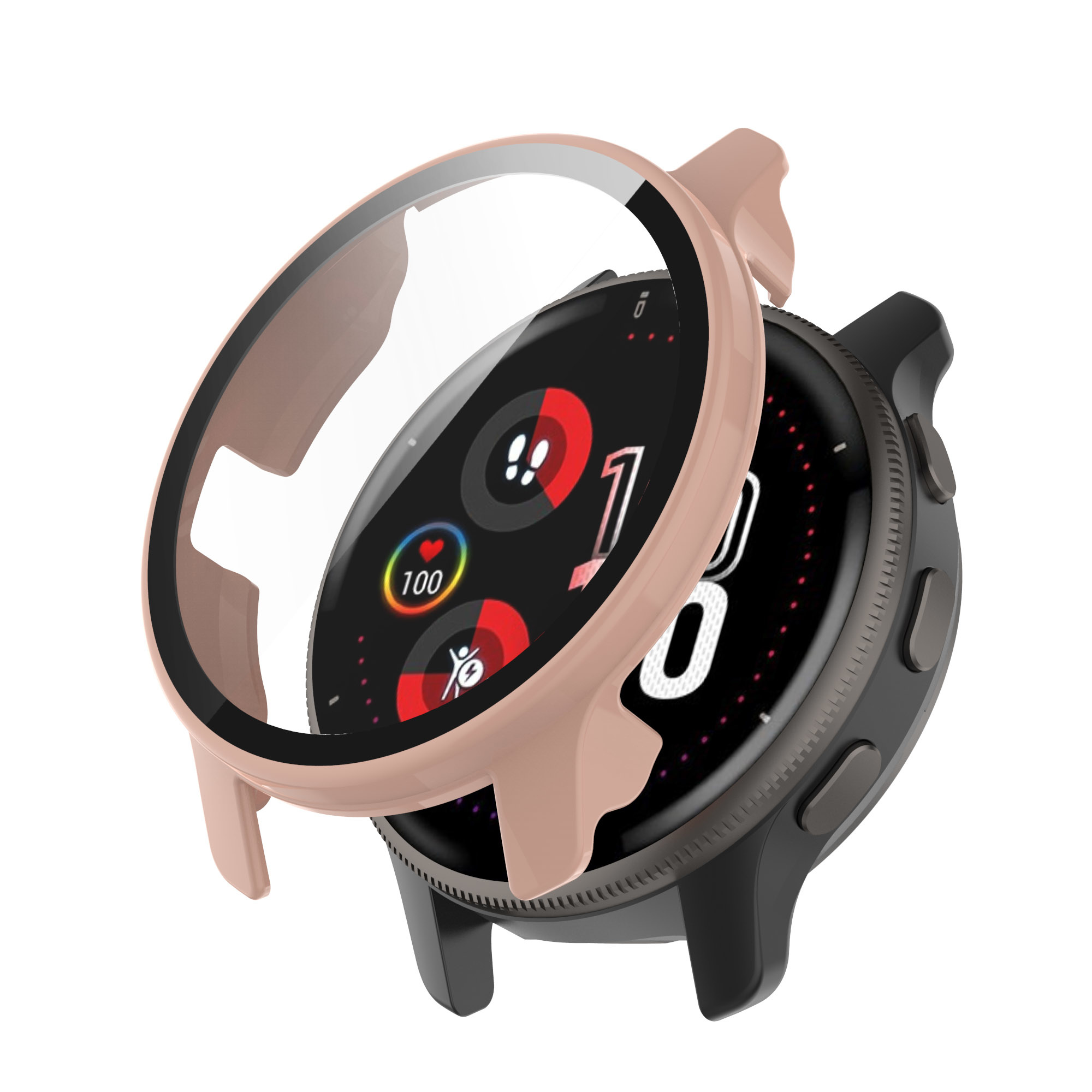 Garmin Venu 2 Plus - Screen Protector Hoesje - Lichtroze