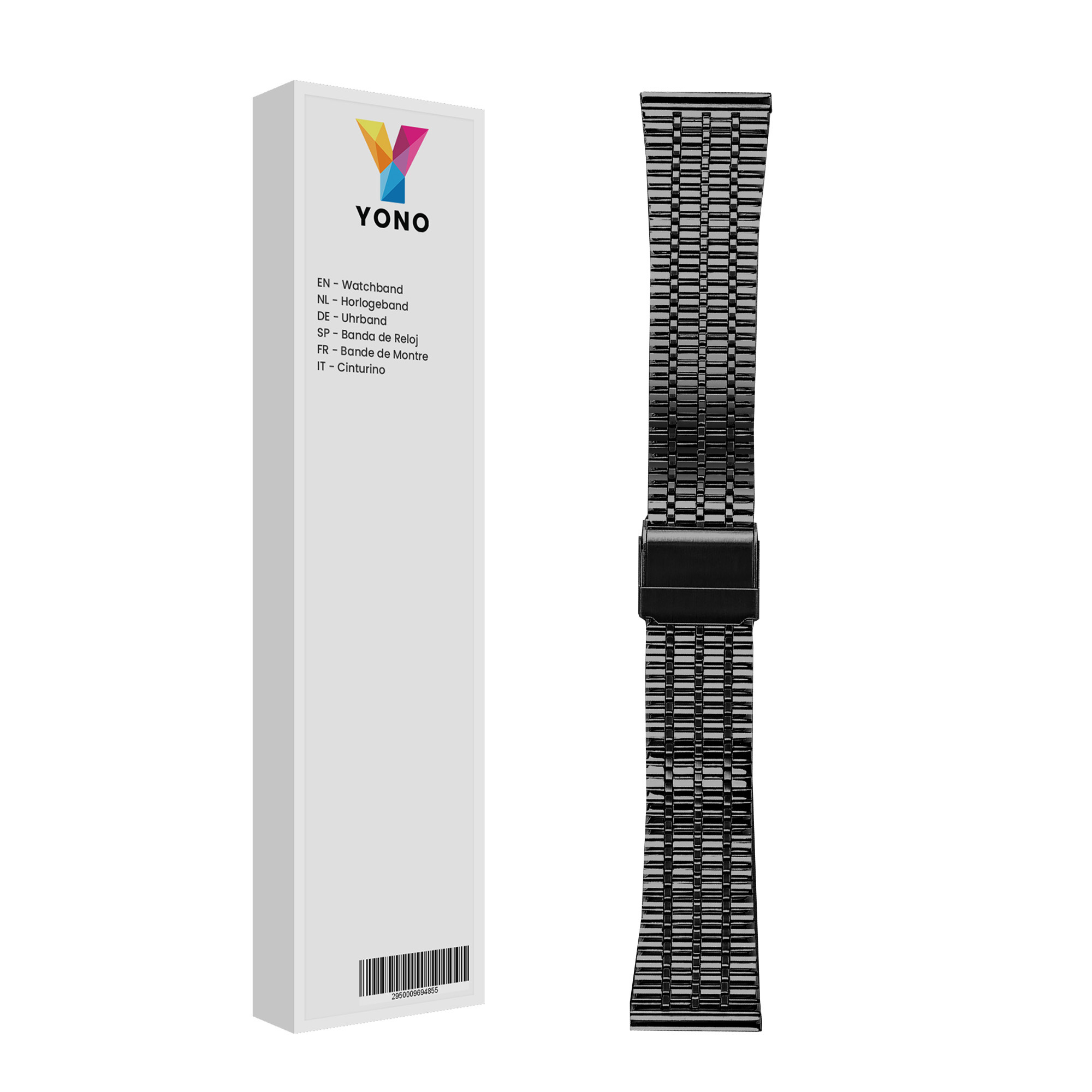 Miami Schakel Bandje 20mm Universeel- Zwart