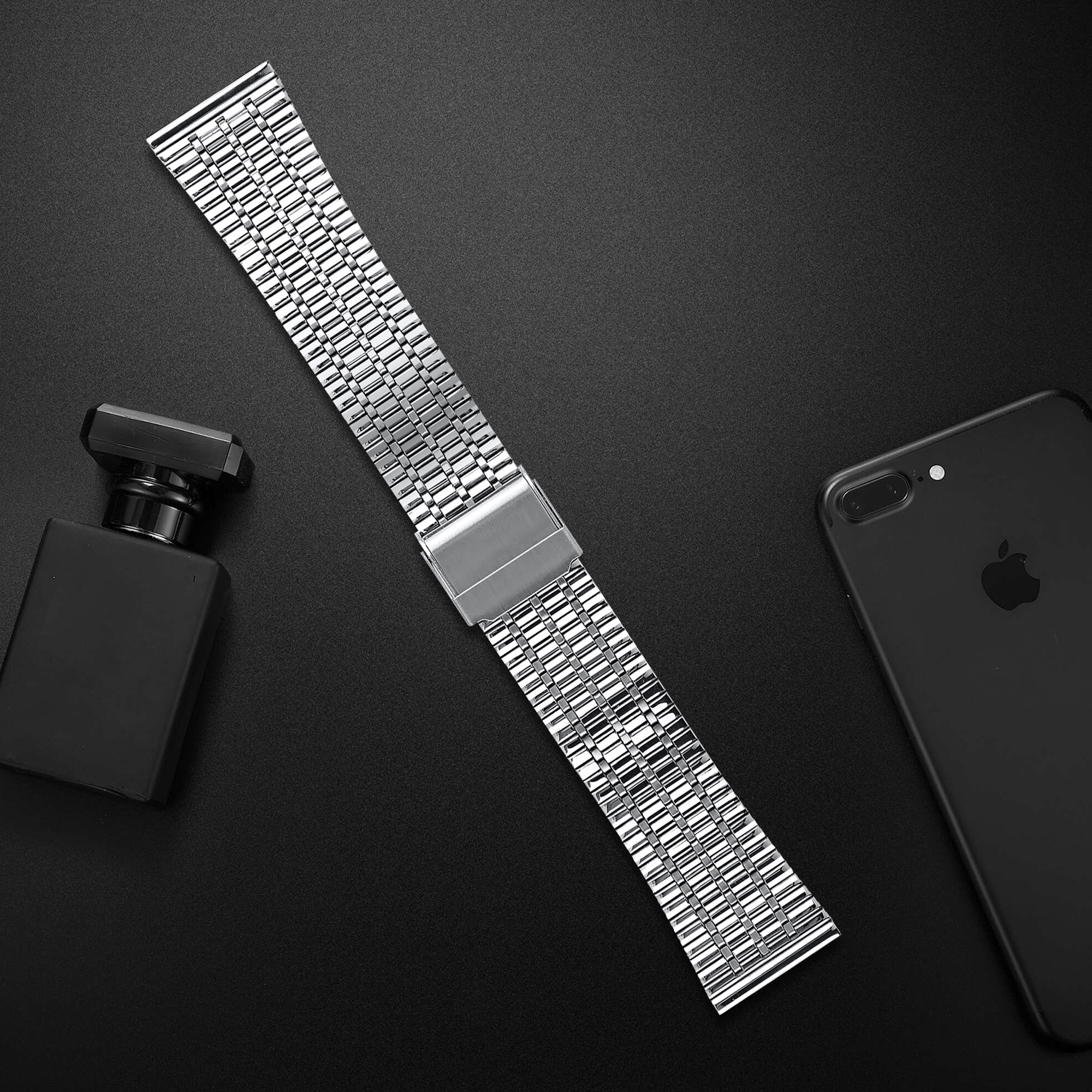 Miami Schakel Bandje 20mm Universeel - Zilver