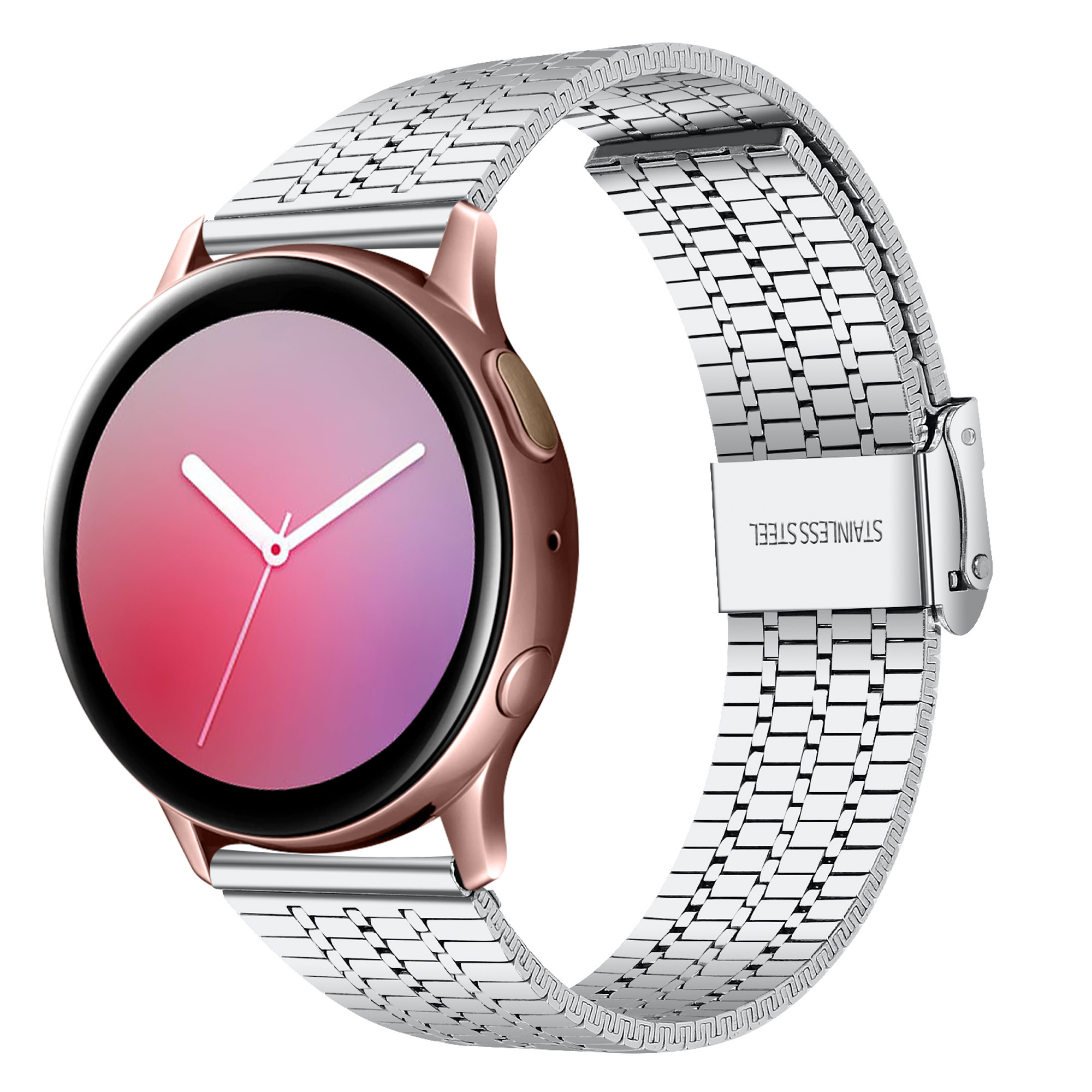 Miami Schakel Bandje 20mm Universeel - Zilver