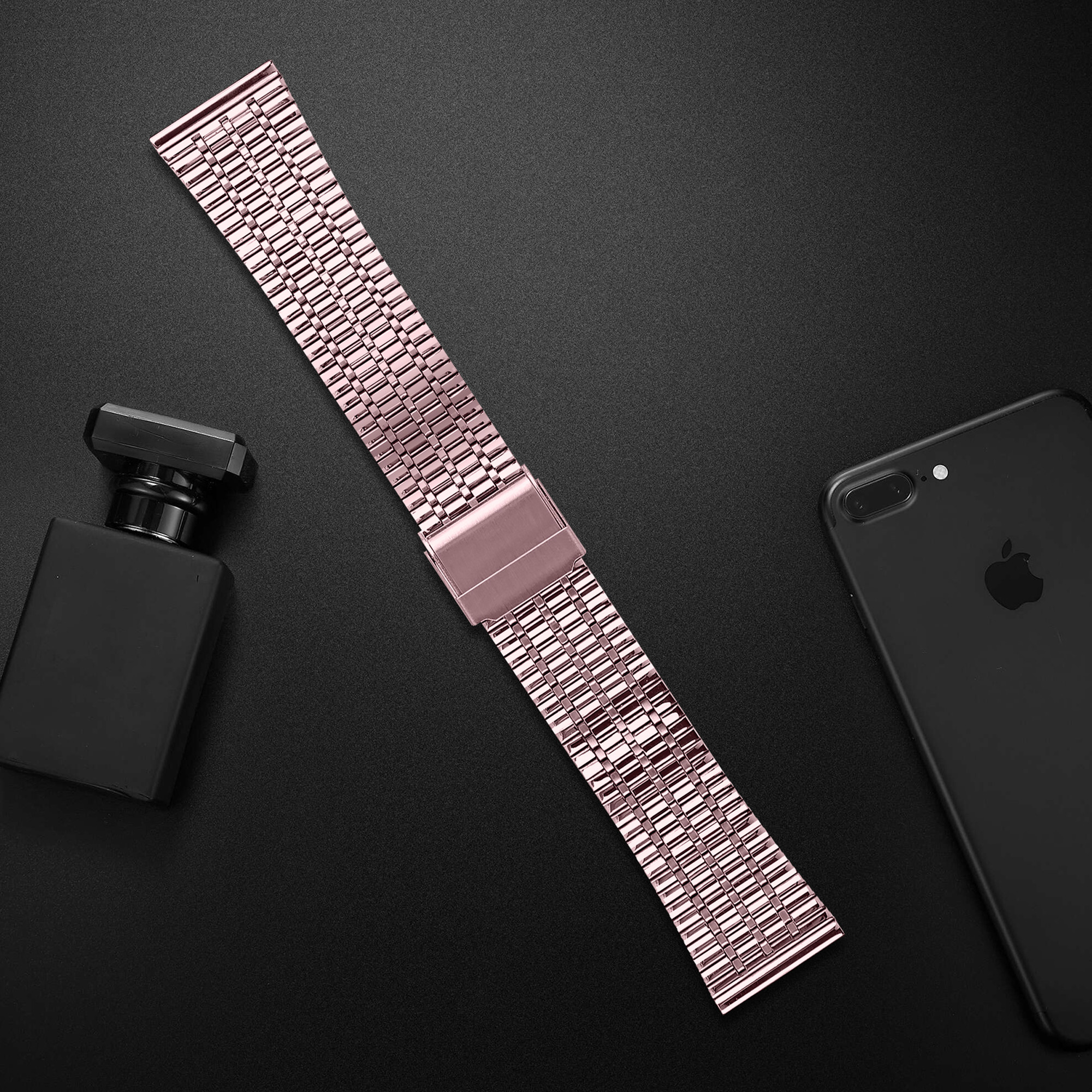 Miami Schakel Bandje 20mm Universeel - Roze