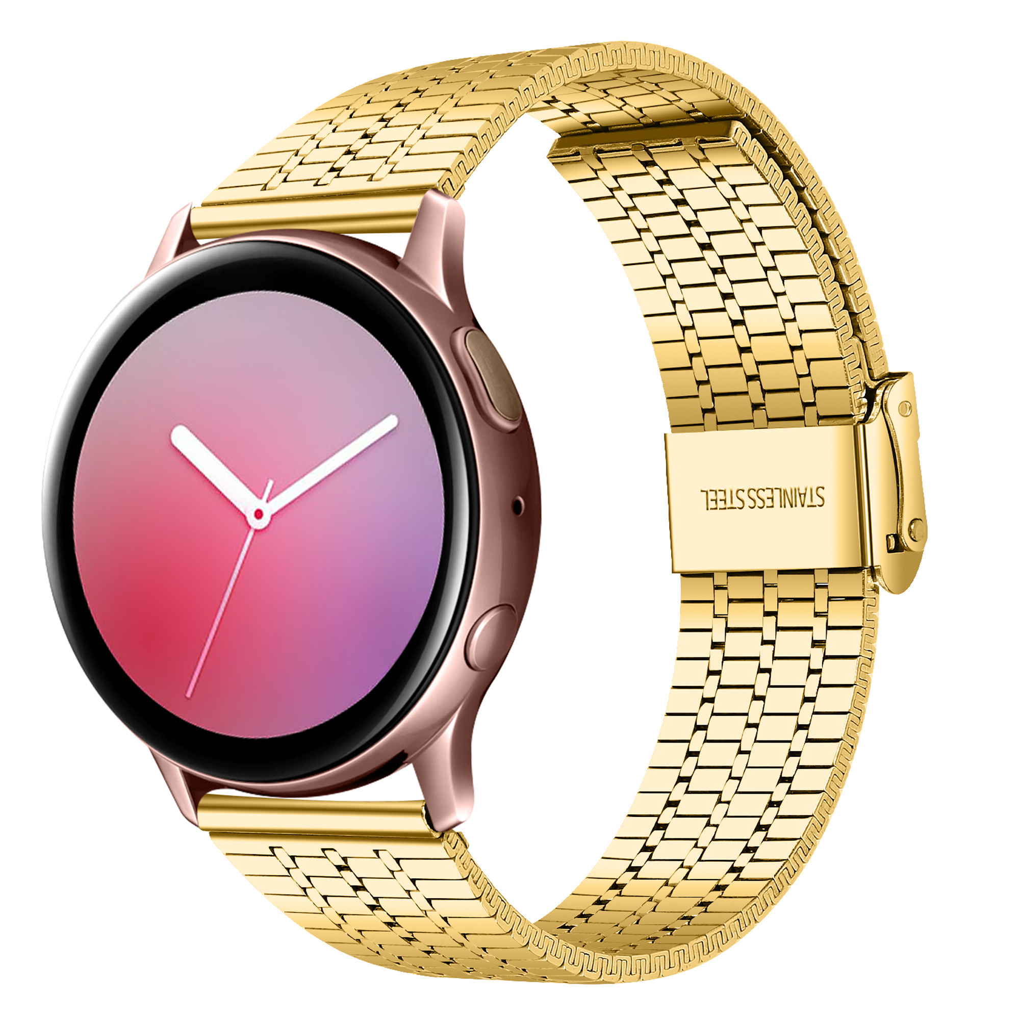 Miami Schakel Bandje 20mm Universeel - Goud