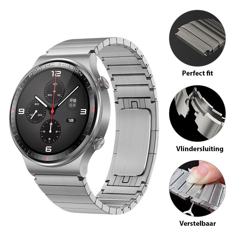 Alpha Schakel Bandje 22mm Universeel - Zilver