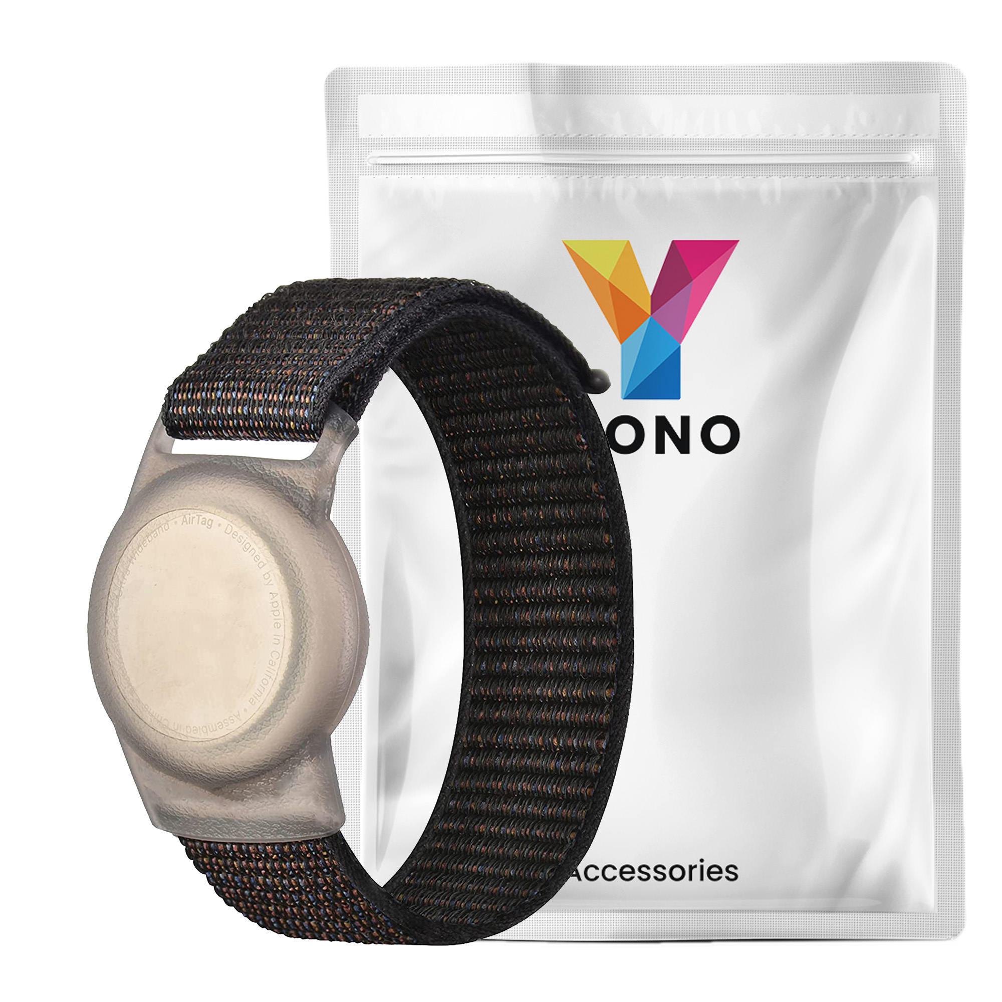 Nylon Armband Apple AirTag - Zwart