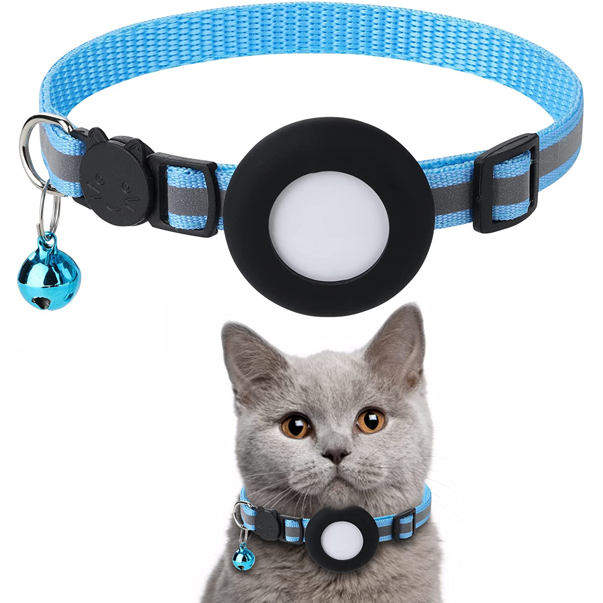 Katten Halsband Apple AirTag - Blauw