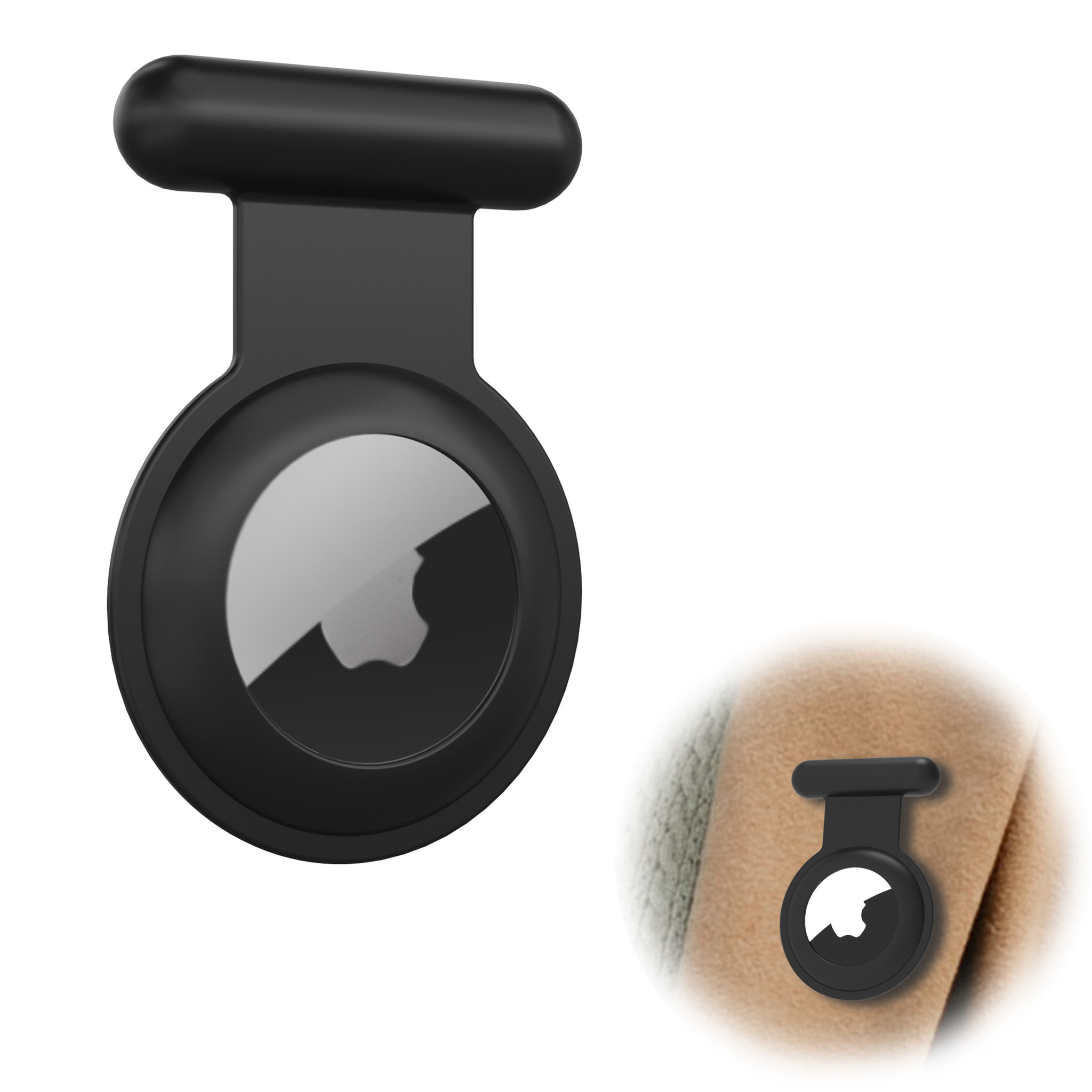 Pin Case voor Apple AirTag - Zwart