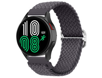 Nylon Stretch Bandje 20mm Universeel - Donkergrijs