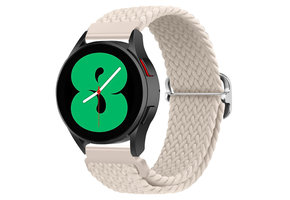 Nylon Stretch Bandje 20mm Universeel - Champagne