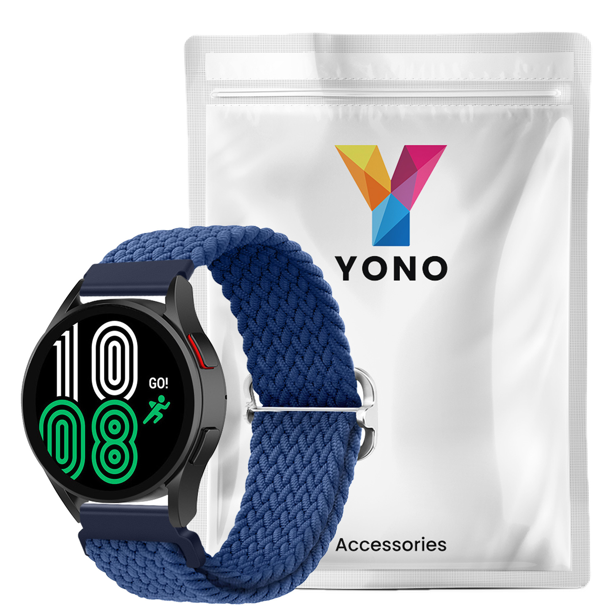 Nylon Stretch Bandje 20mm Universeel - Blauw