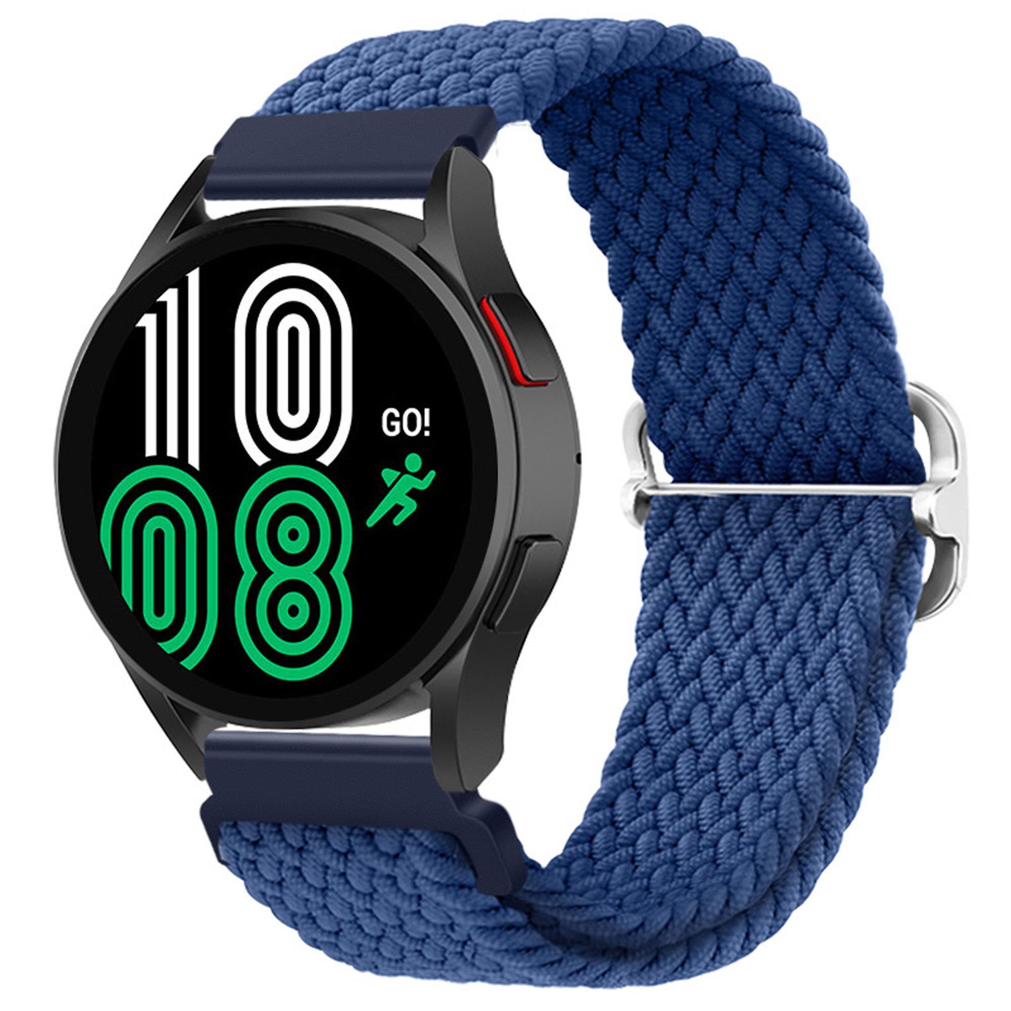 Nylon Stretch Bandje 20mm Universeel - Blauw