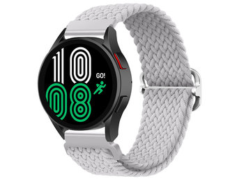 Nylon Stretch Bandje 22mm Universeel - Lichtgrijs