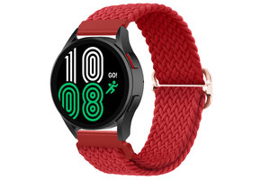 Nylon Stretch Bandje 22mm Universeel - Rood