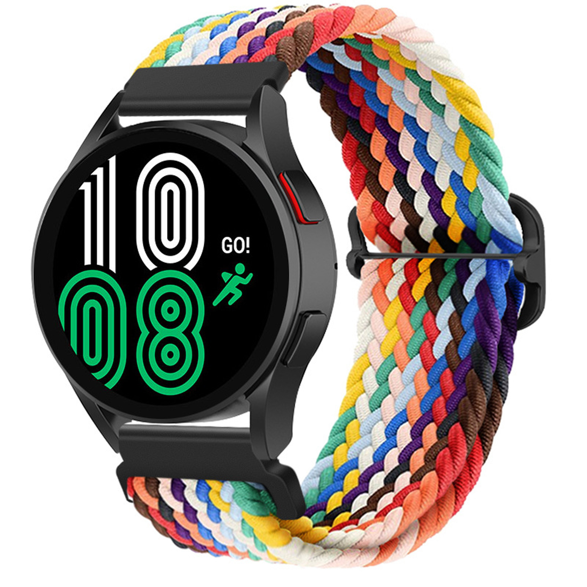 Nylon Stretch Bandje 22mm Universeel - Milticolour