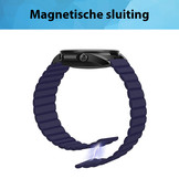 Siliconen Link Bandje 22mm - Donkerblauw