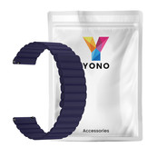 Siliconen Link Bandje 22mm - Donkerblauw