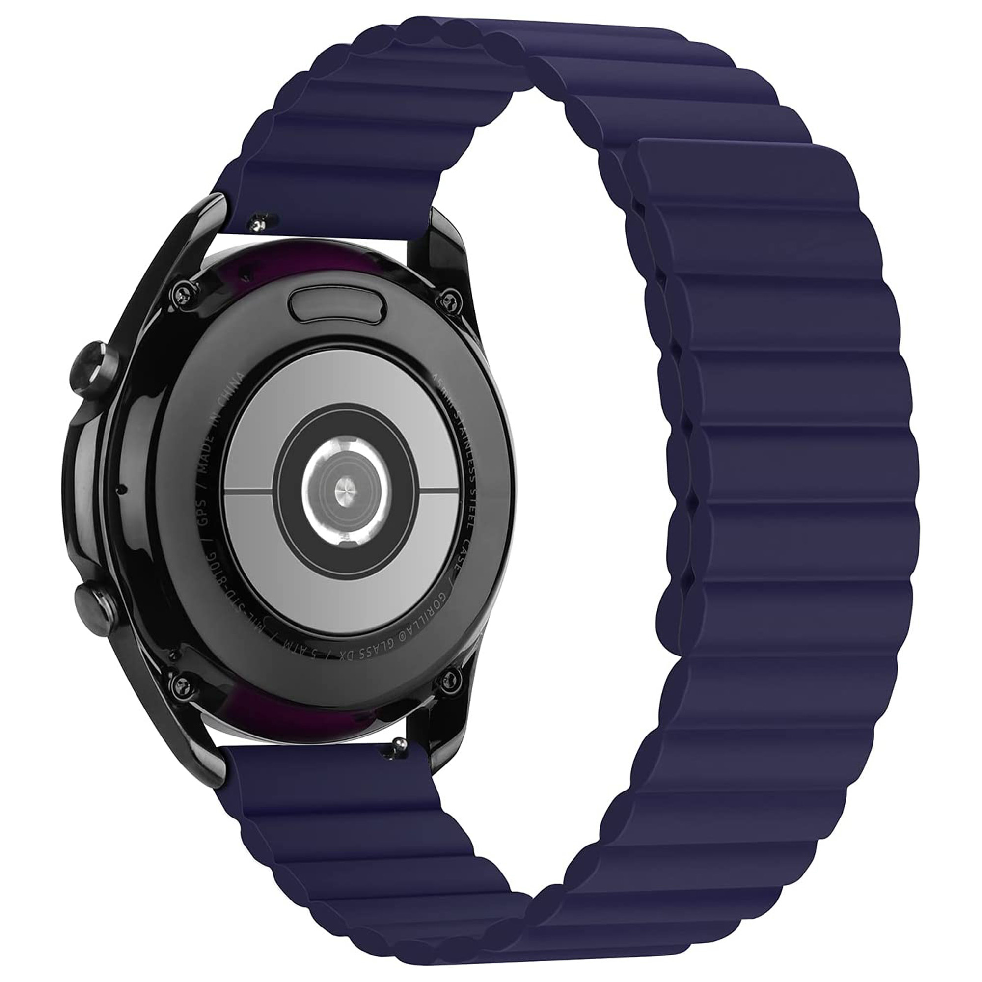 Siliconen Link Bandje 22mm - Donkerblauw