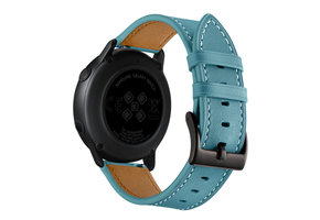 Leer Bandje 20mm Universeel - Blauw