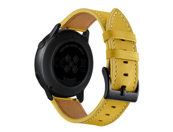 Leer Bandje 20mm Universeel - Geel