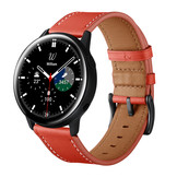 Leer Bandje 22mm Universeel - Rood