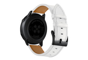 Leer Bandje 22mm Universeel - Wit