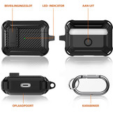 YONO Airpods Pro Hoesje - Armor Case met Lock - Carbon
