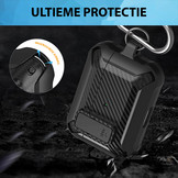 YONO Airpods Pro Hoesje - Armor Case met Lock - Carbon